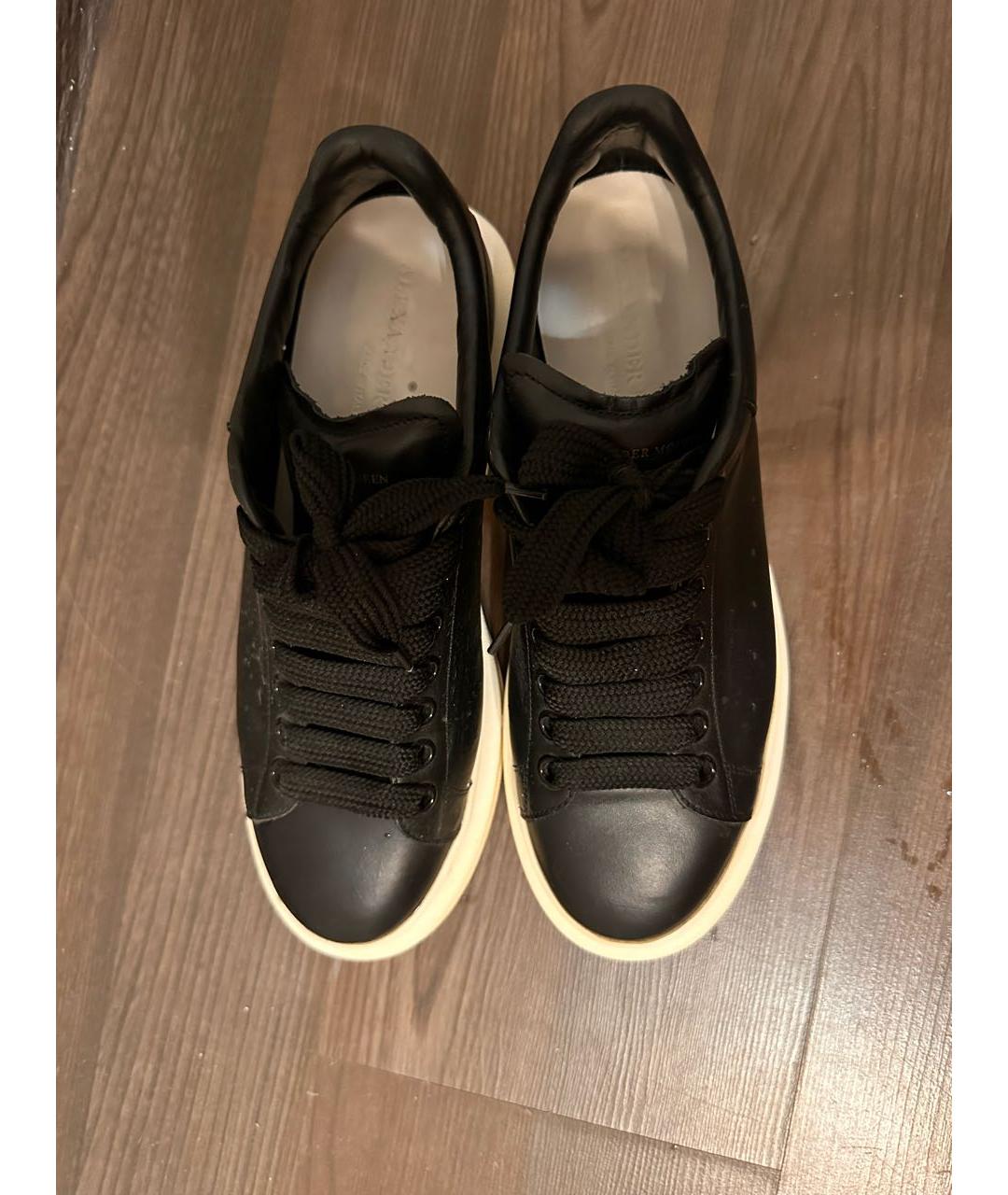 ALEXANDER MCQUEEN Черные кожаные кеды, фото 3