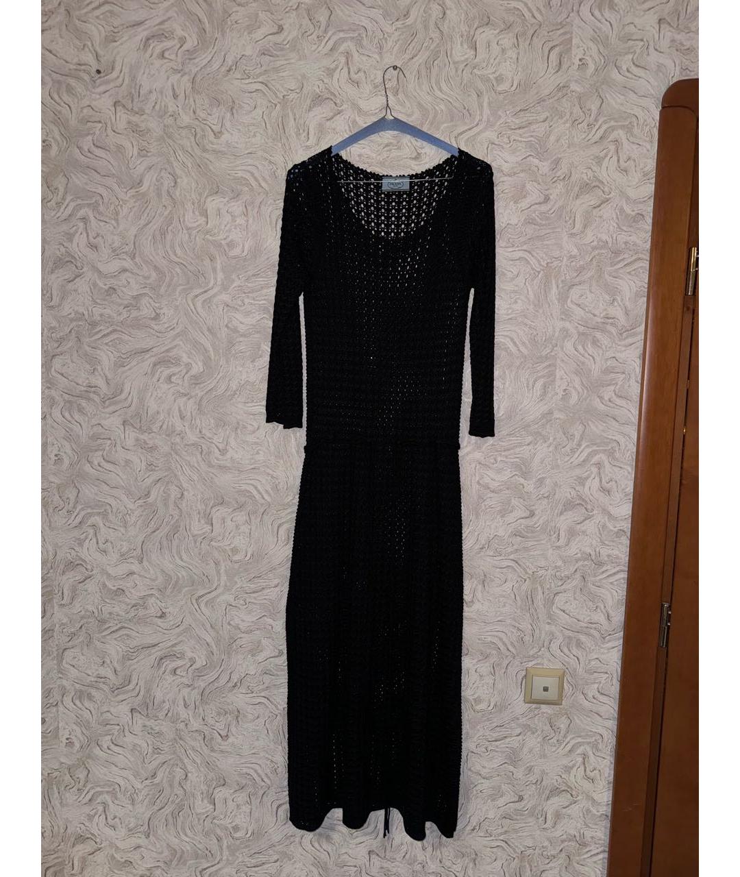 PRADA Черное шелковое платье, фото 8