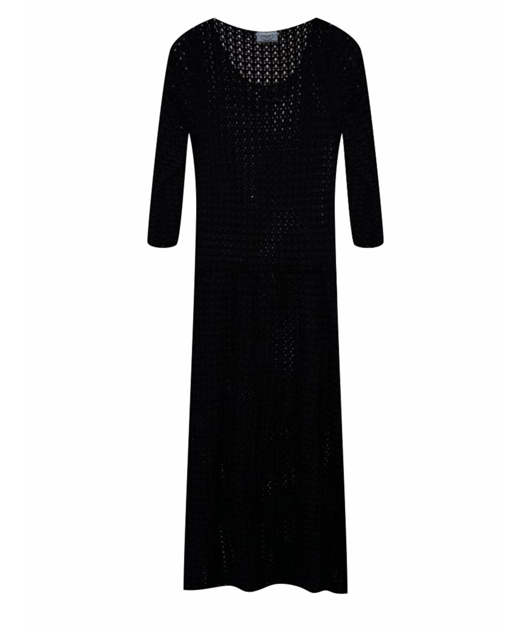 PRADA Черное шелковое платье, фото 1