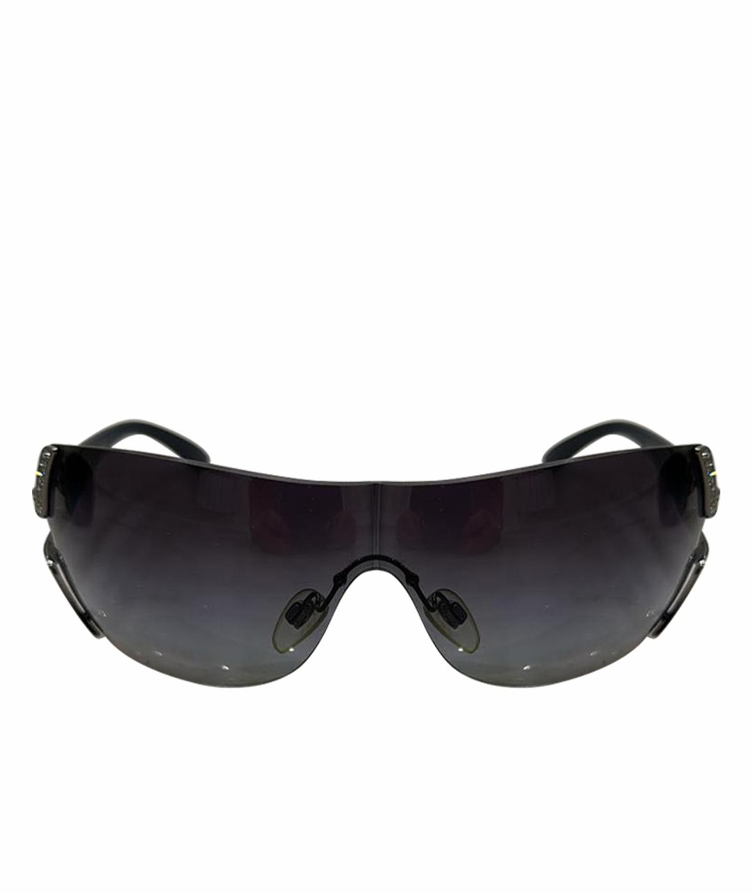 BVLGARI Антрацитовые пластиковые солнцезащитные очки, фото 1