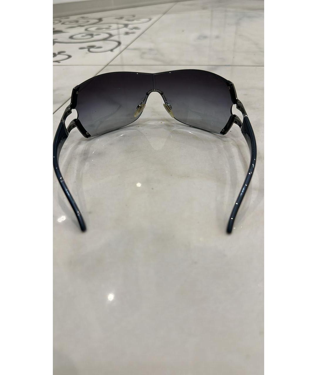 BVLGARI Антрацитовые пластиковые солнцезащитные очки, фото 3