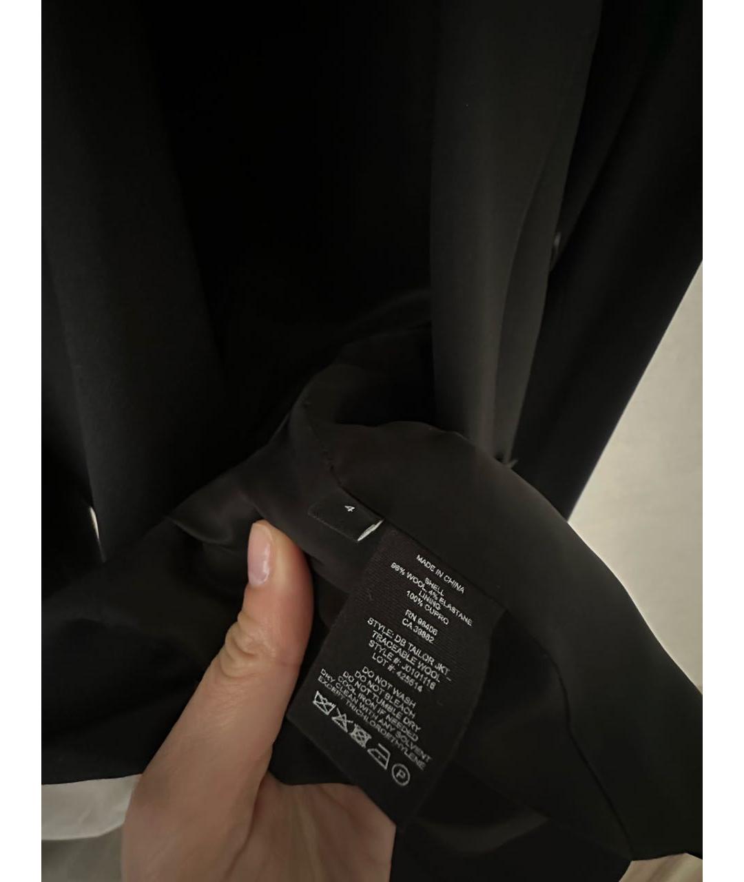 THEORY Черный шерстяной жакет/пиджак, фото 4