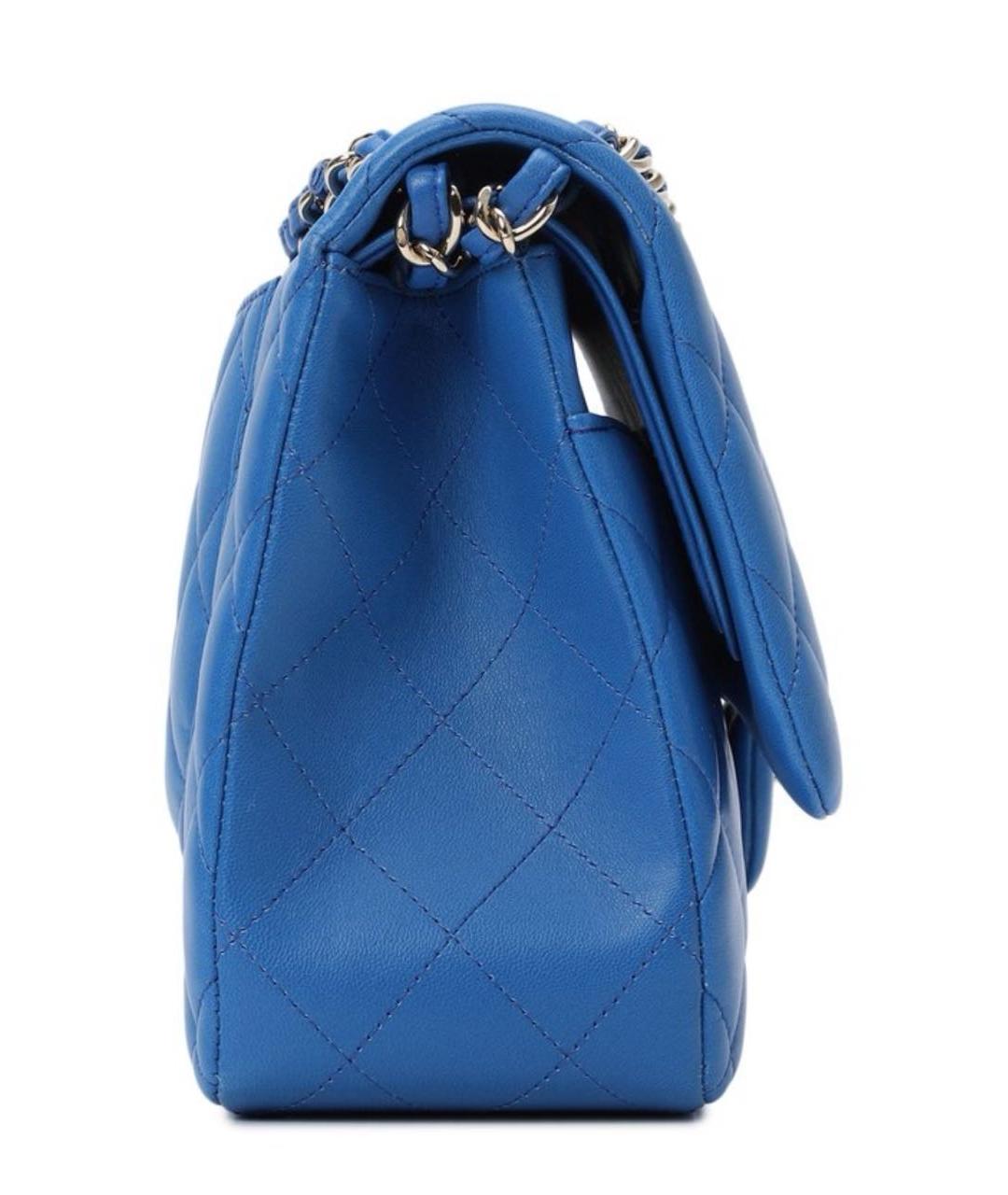 CHANEL PRE-OWNED Синяя кожаная сумка через плечо, фото 6