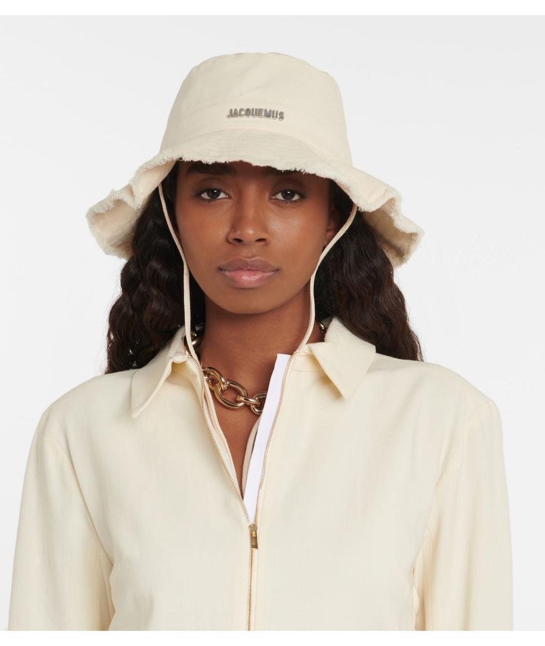 JACQUEMUS Бежевая хлопковая панама, фото 4