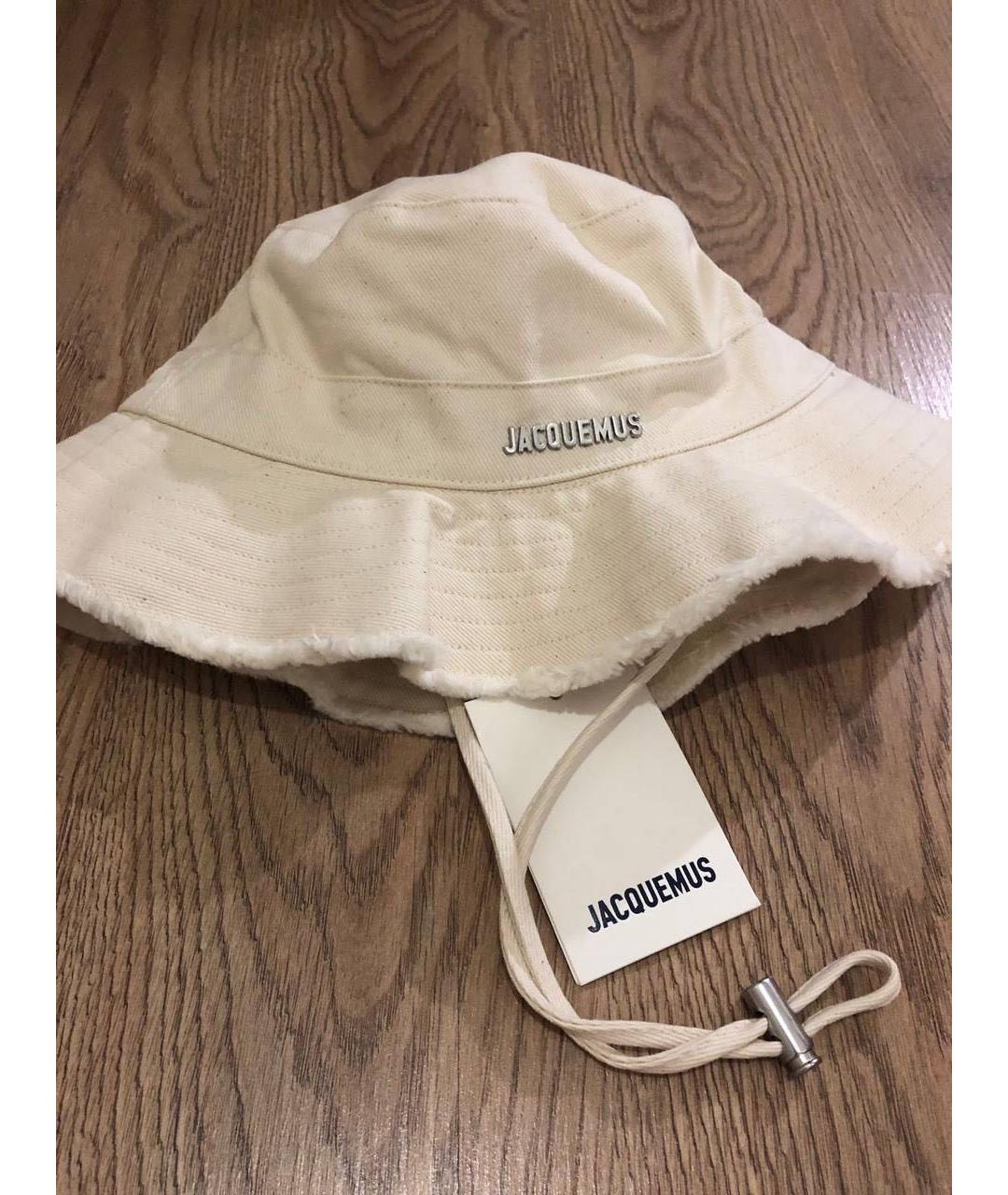 JACQUEMUS Бежевая хлопковая панама, фото 5