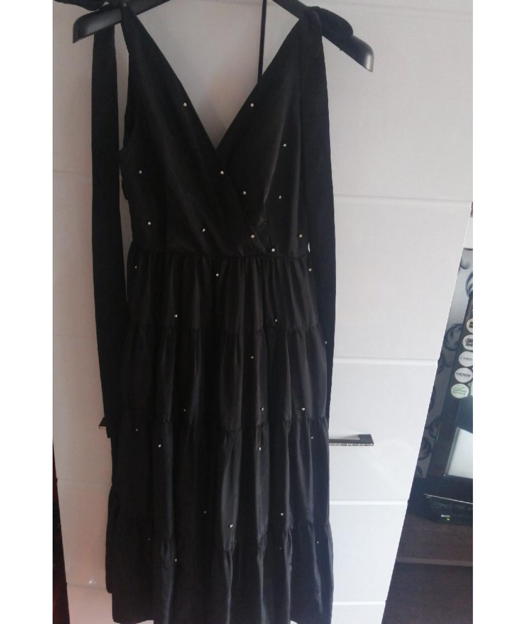 PRADA Черное атласное вечернее платье, фото 5