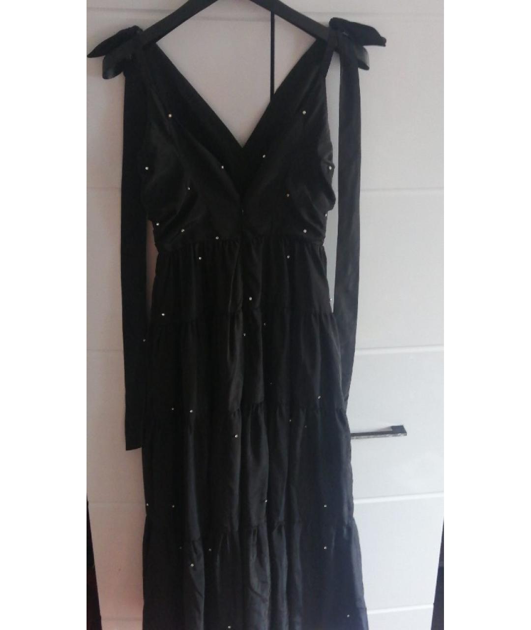 PRADA Черное атласное вечернее платье, фото 2