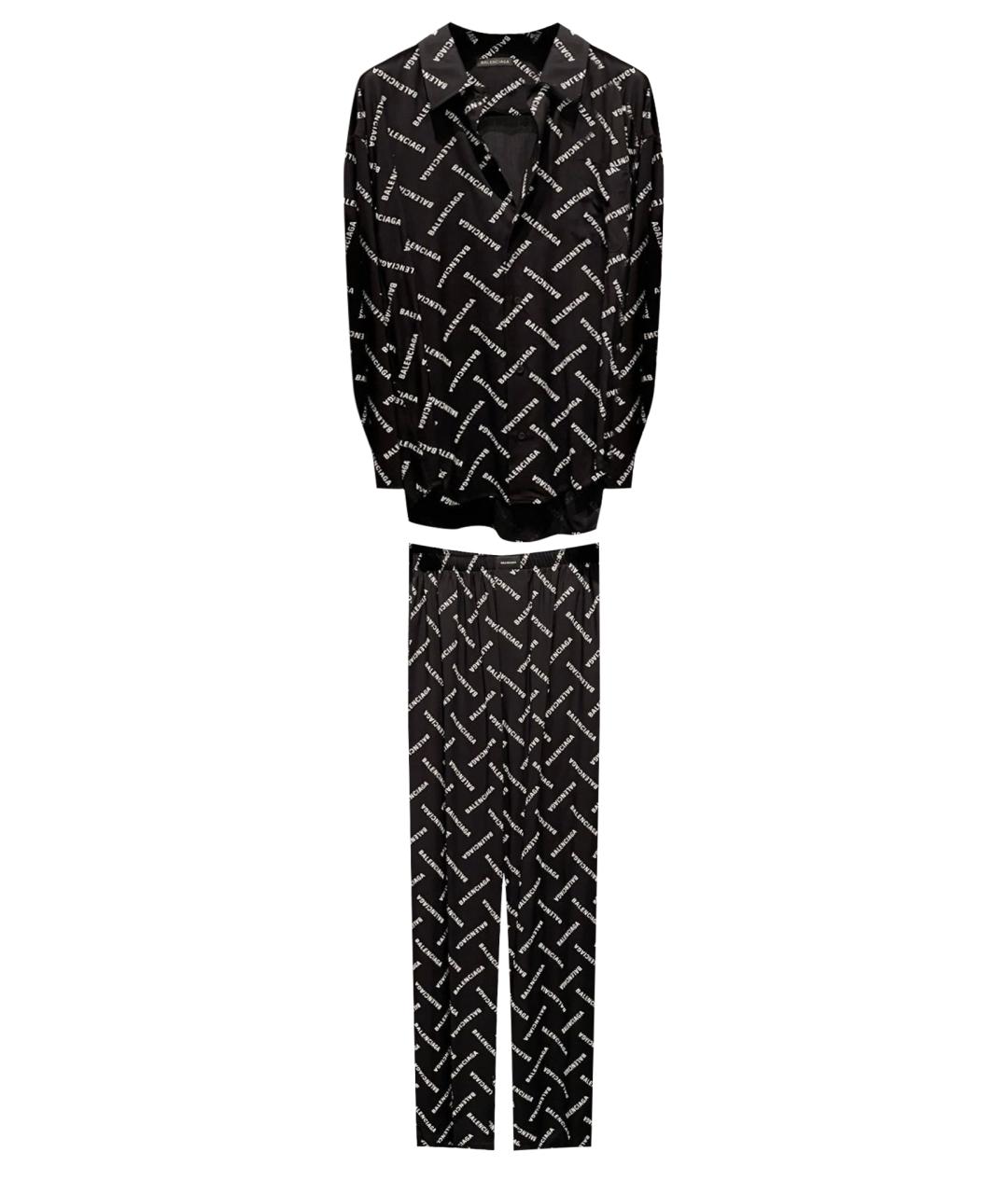 BALENCIAGA Черный вискозный костюм с брюками, фото 1