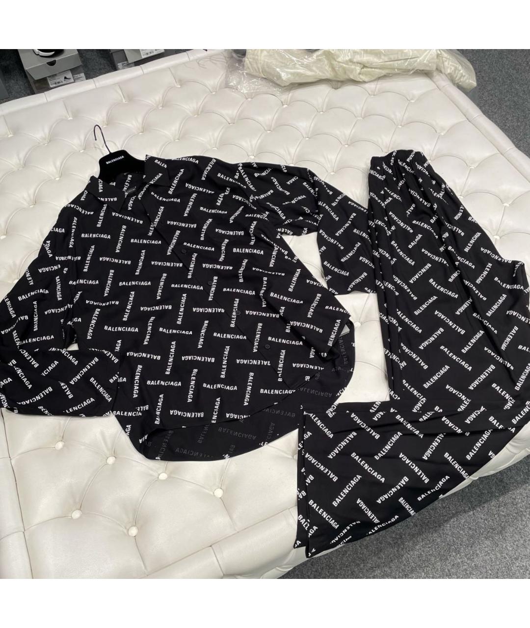 BALENCIAGA Черный вискозный костюм с брюками, фото 2