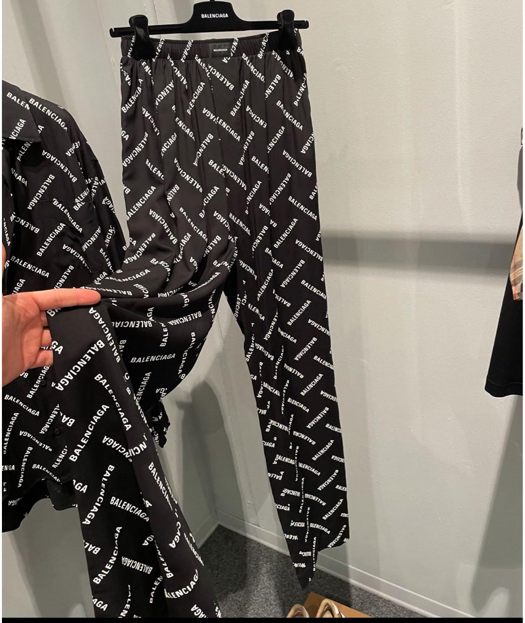 BALENCIAGA Черный вискозный костюм с брюками, фото 4