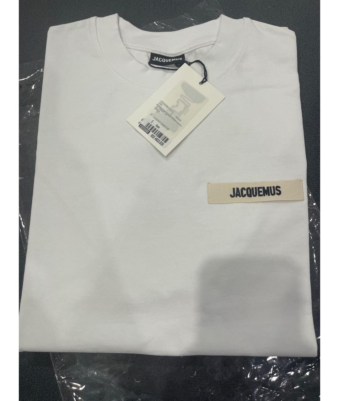 JACQUEMUS Белая хлопковая футболка, фото 5