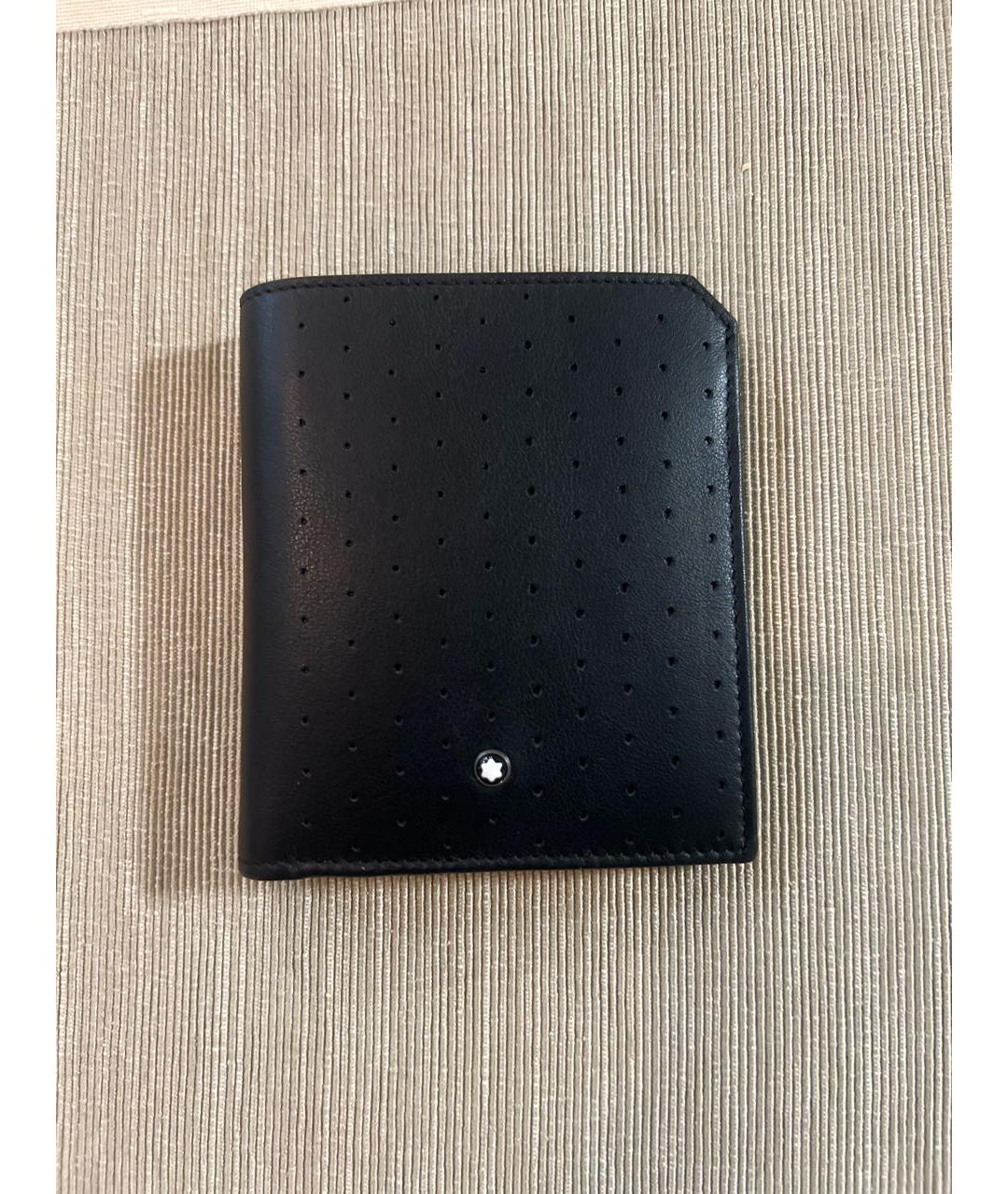 MONTBLANC Черный кожаный кошелек, фото 5