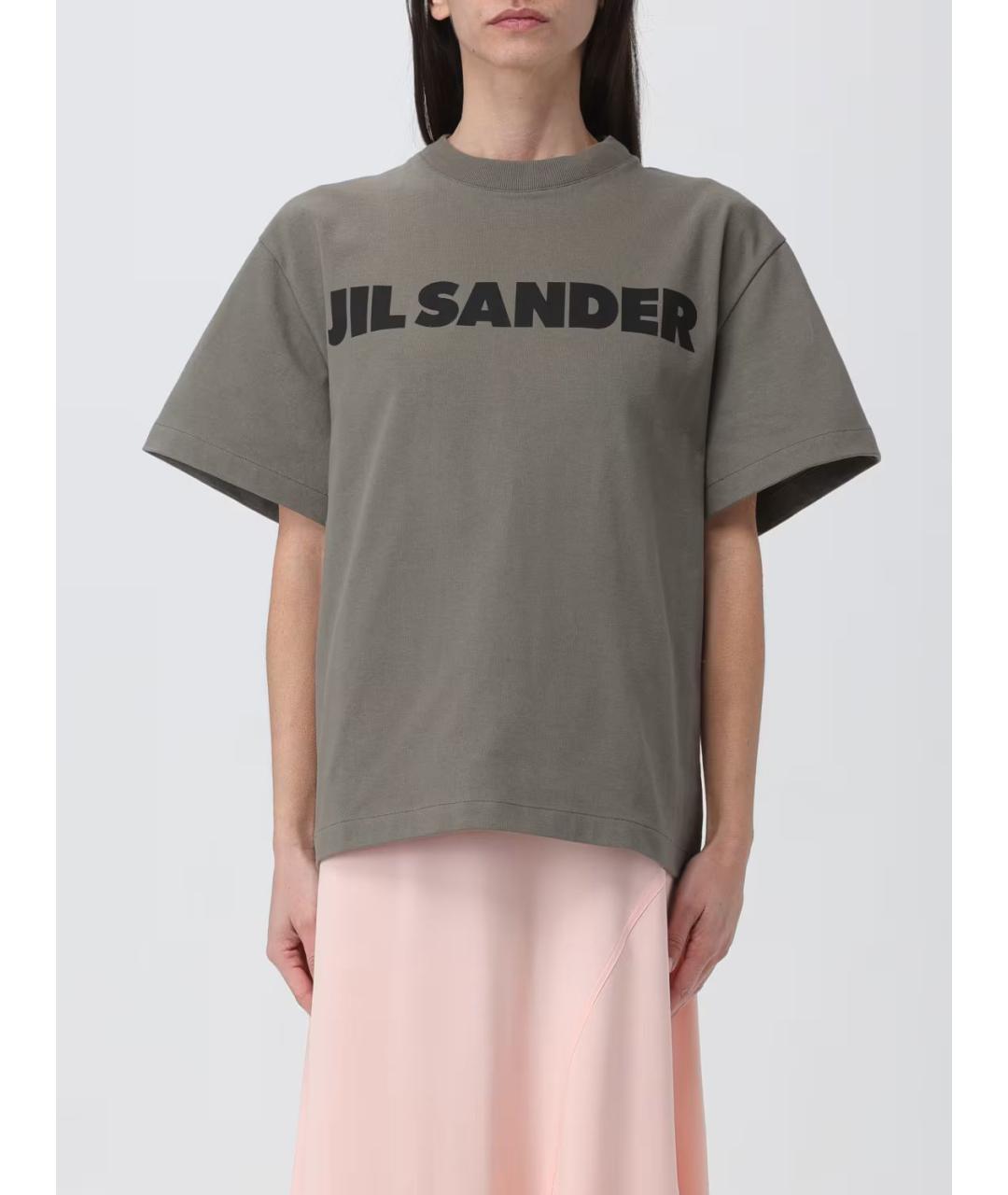 JIL SANDER Зеленая хлопковая футболка, фото 5