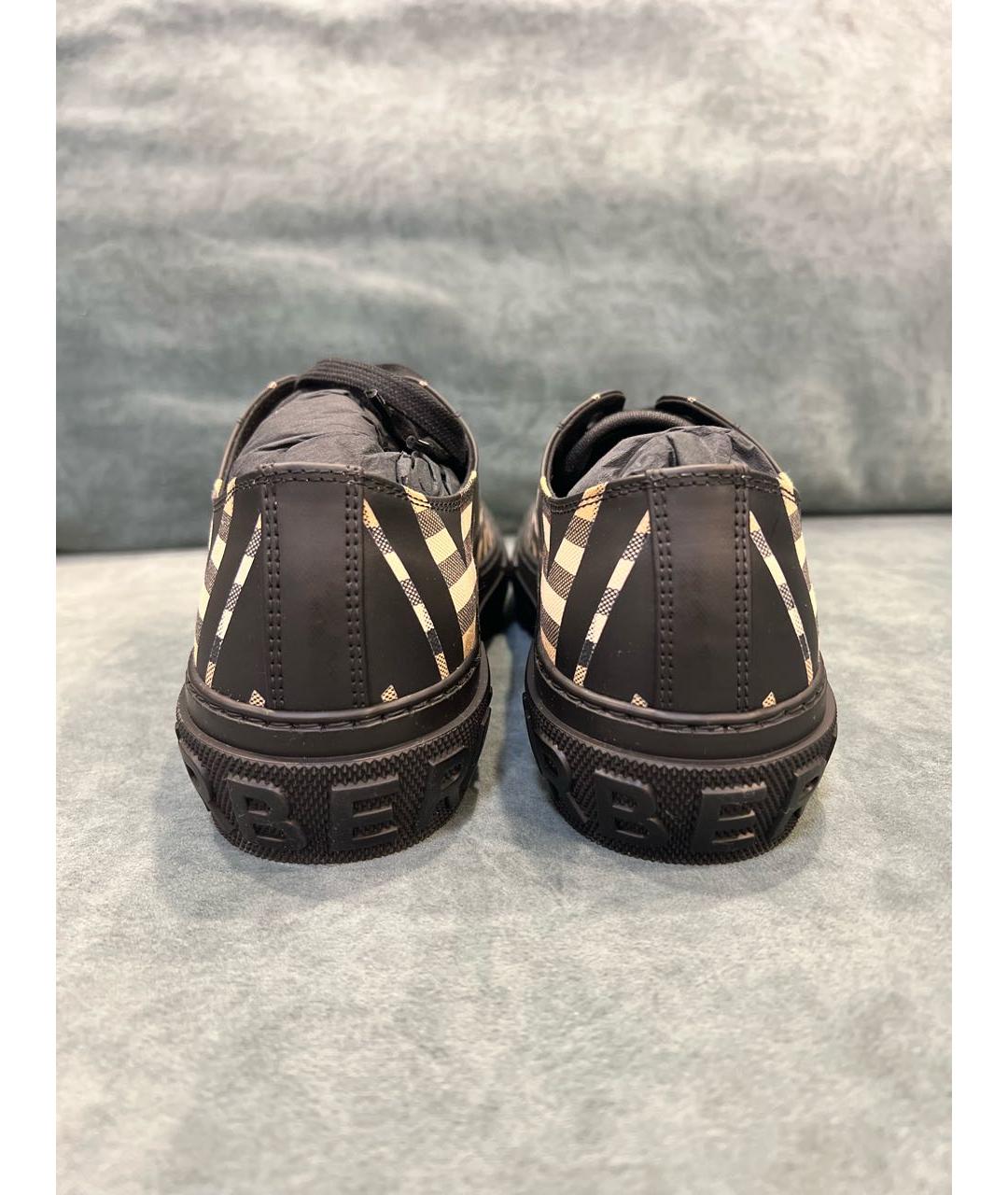 BURBERRY Черные низкие кроссовки / кеды, фото 4