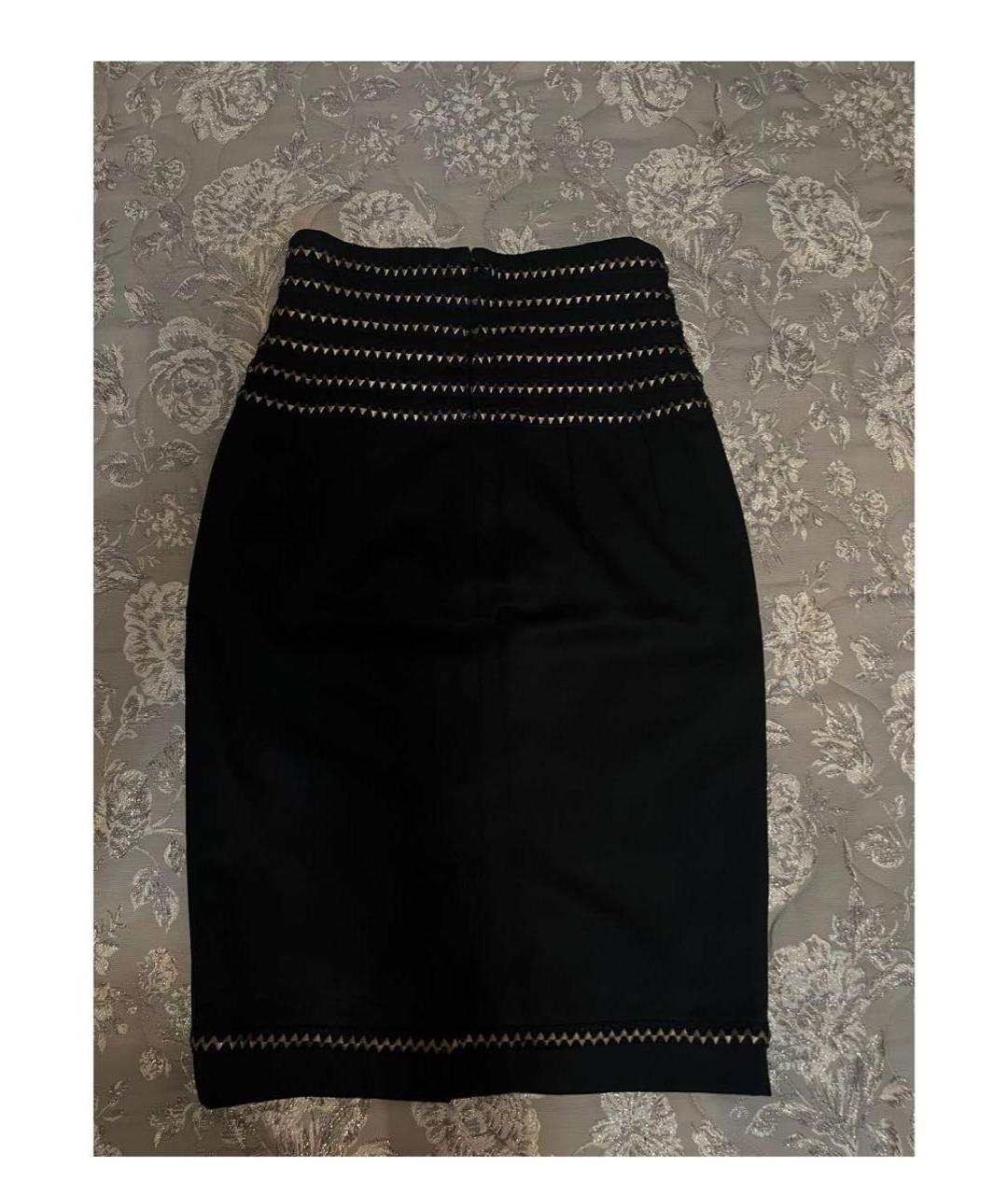 SAINT LAURENT Черная юбка миди, фото 2