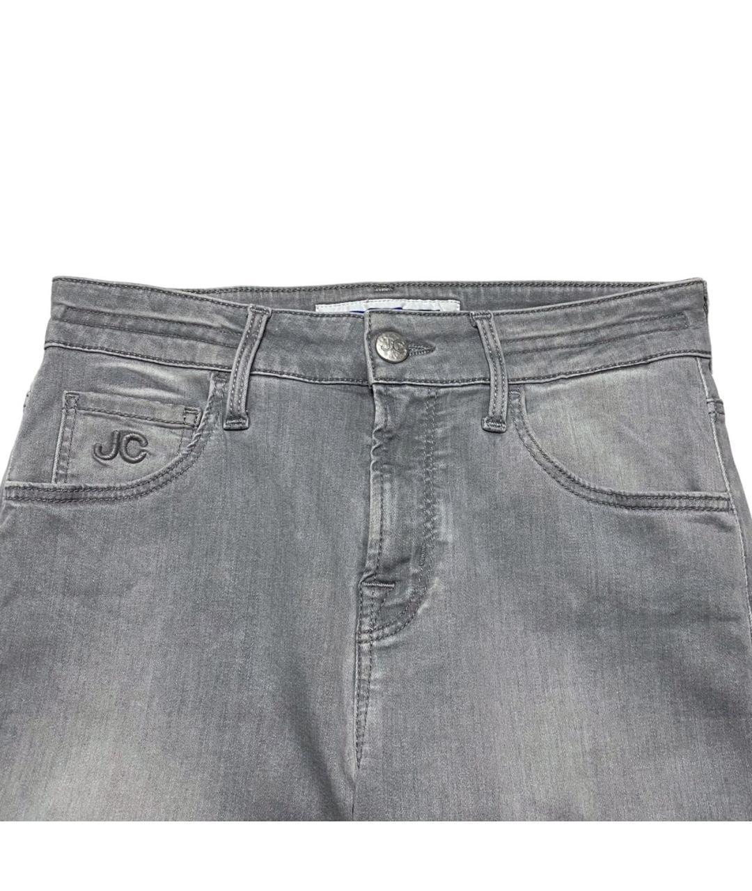 JACOB COHEN Серые хлопко-эластановые джинсы слим, фото 6