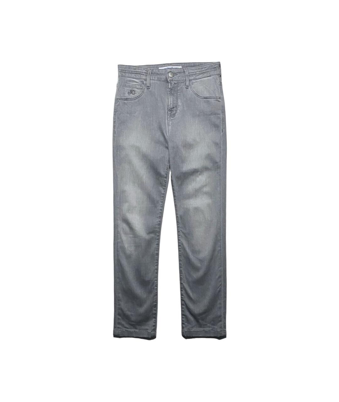 JACOB COHEN Серые хлопко-эластановые джинсы слим, фото 1