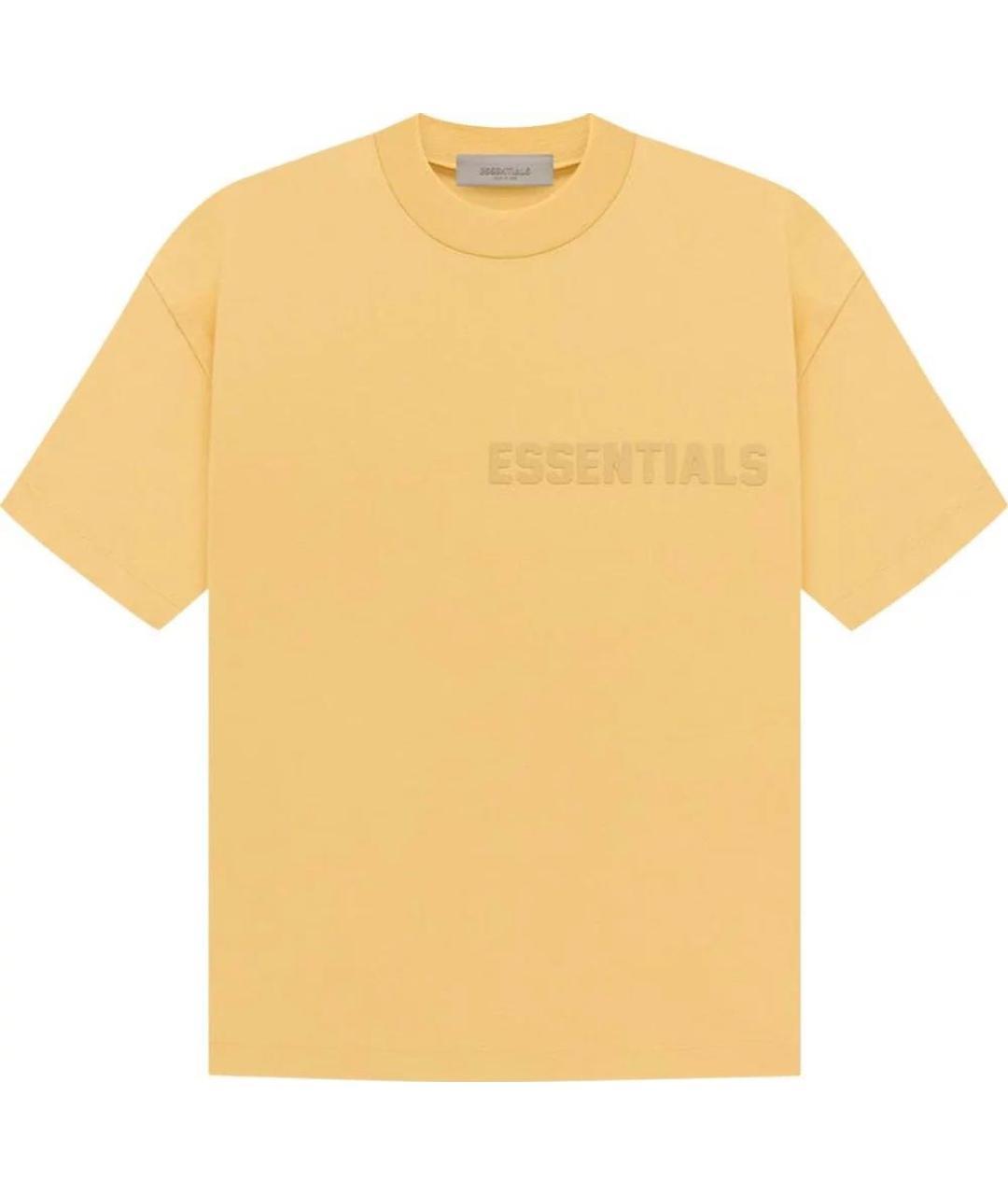 FEAR OF GOD ESSENTIALS Желтая хлопковая футболка, фото 1
