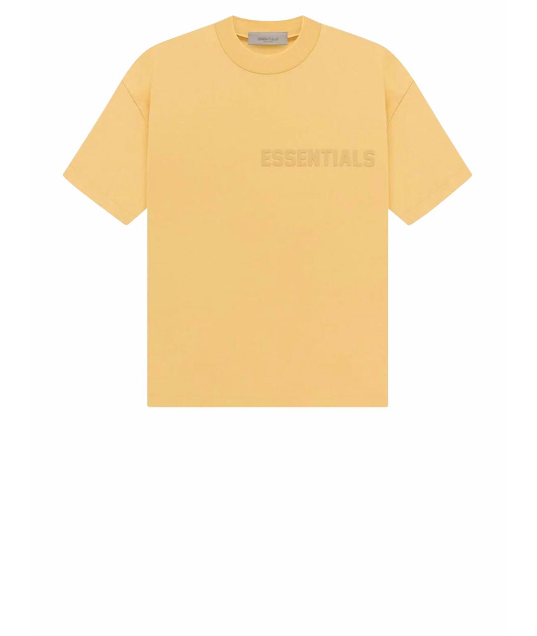 FEAR OF GOD ESSENTIALS Желтая хлопковая футболка, фото 1