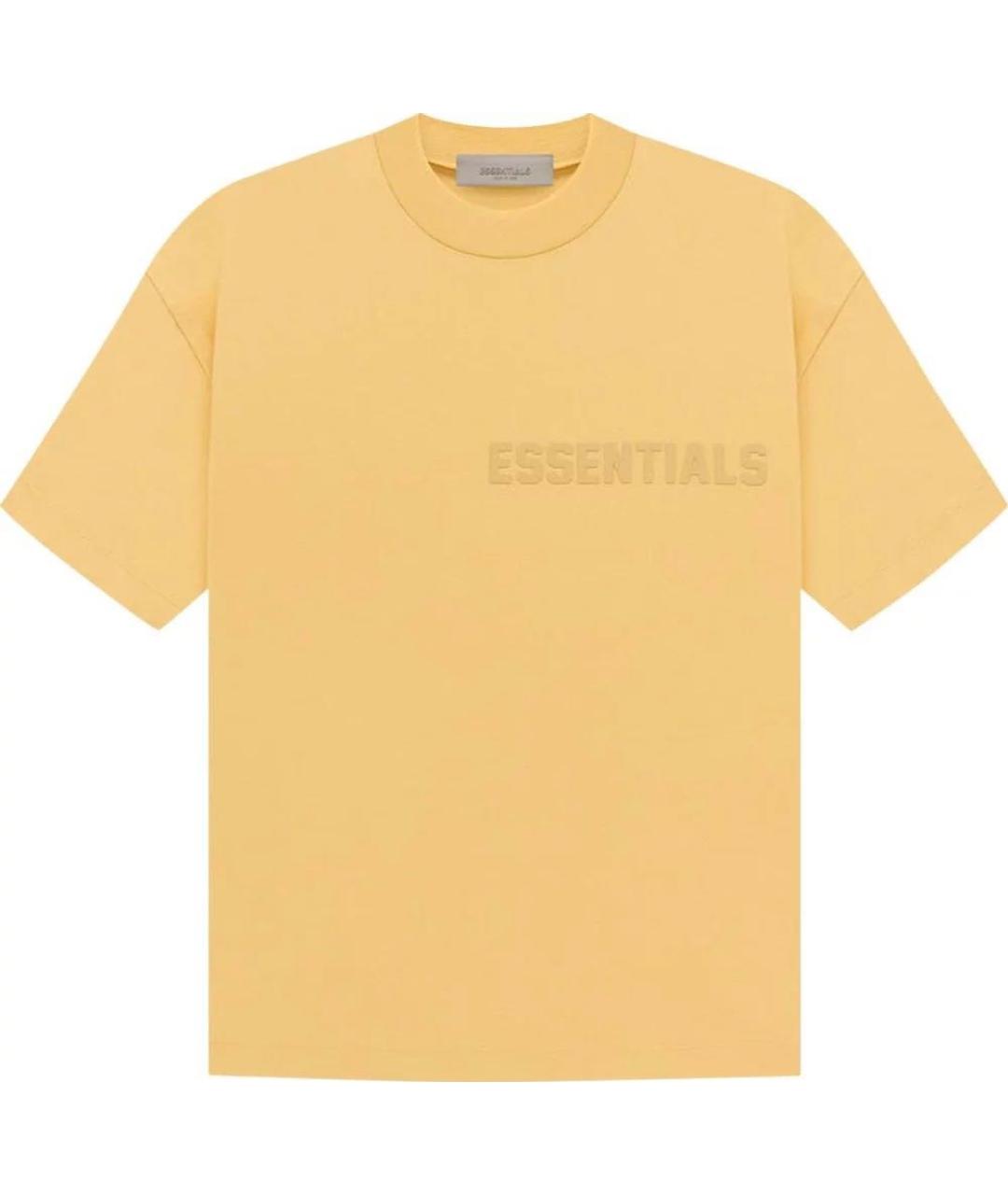 FEAR OF GOD ESSENTIALS Желтая хлопковая футболка, фото 3