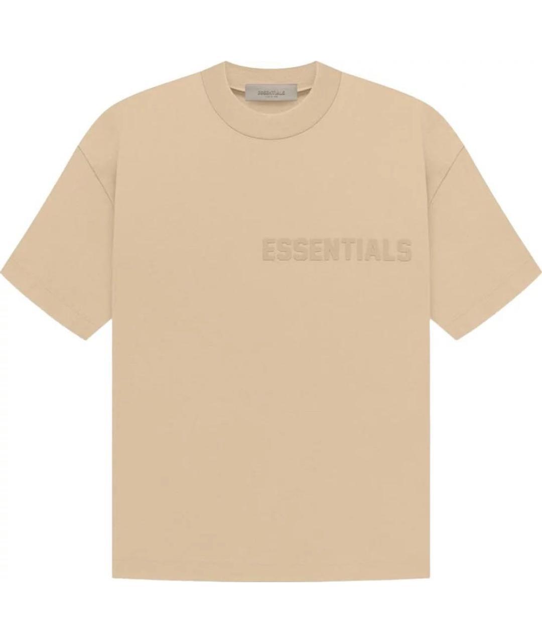 FEAR OF GOD ESSENTIALS Бежевая хлопковая футболка, фото 1