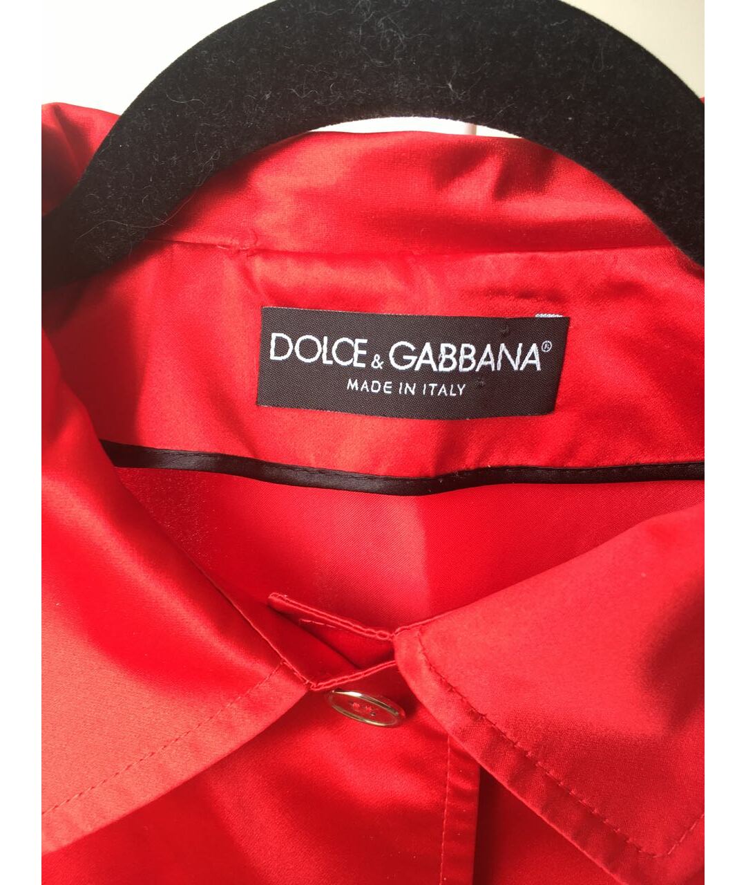 DOLCE&GABBANA Красный шелковый тренч/плащ, фото 4