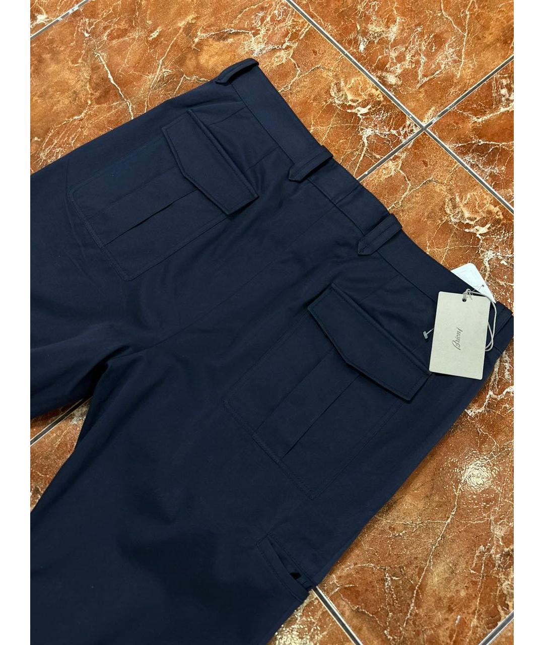 BRIONI Темно-синие повседневные брюки, фото 6
