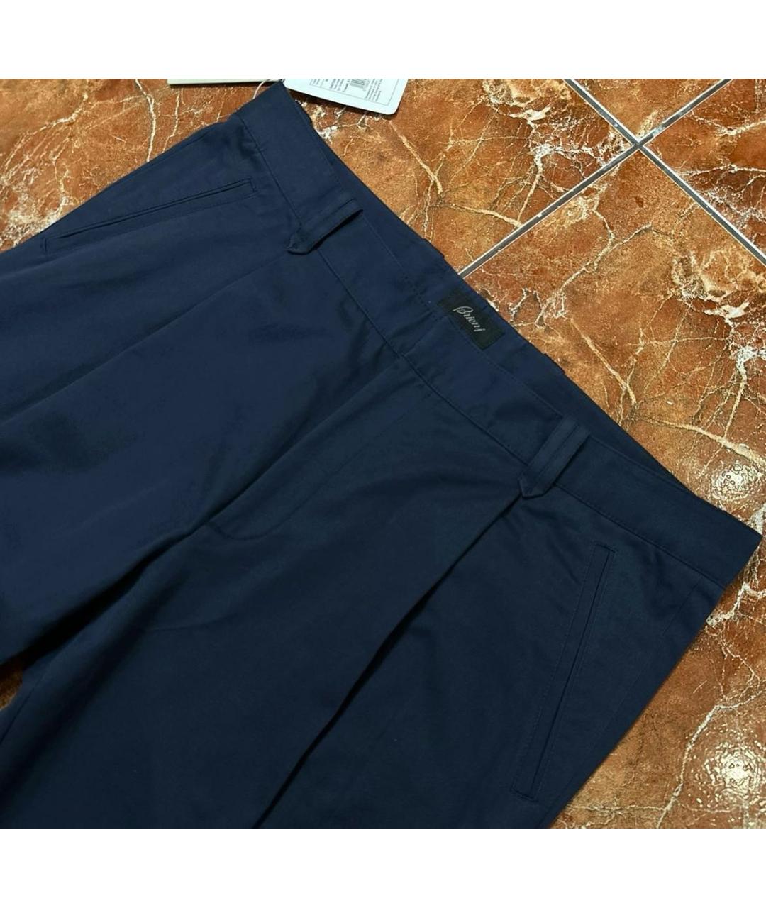 BRIONI Темно-синие повседневные брюки, фото 8
