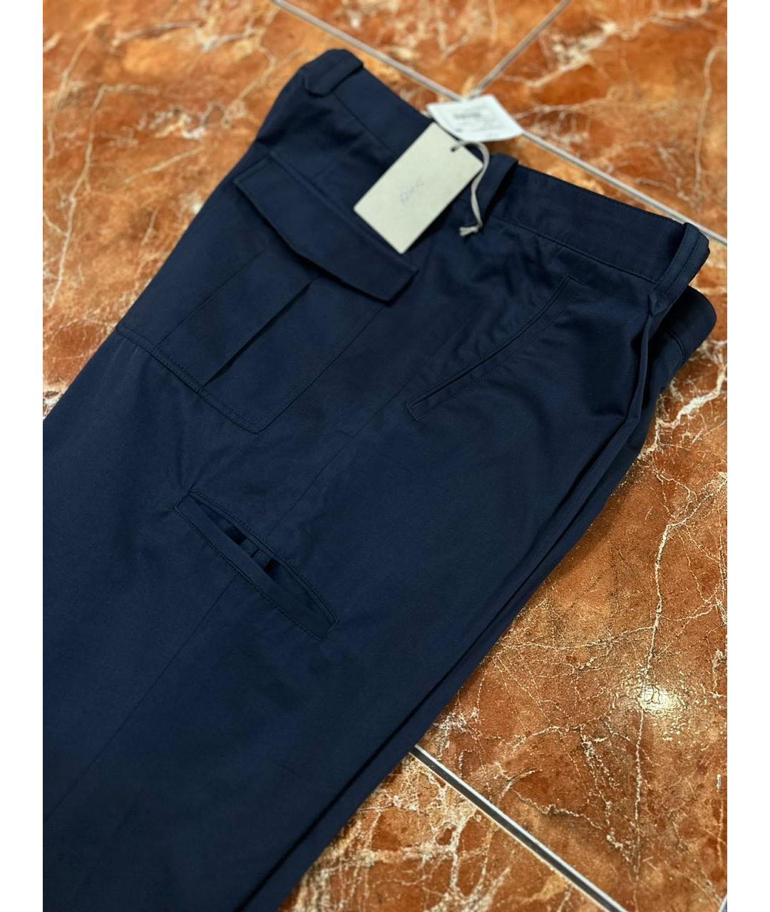 BRIONI Темно-синие повседневные брюки, фото 5