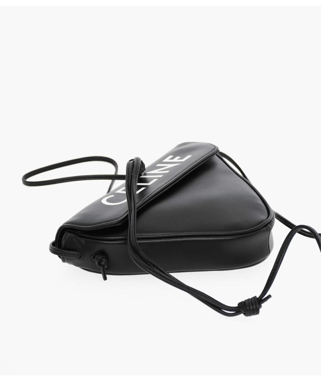 CELINE PRE-OWNED Черная кожаная сумка на плечо, фото 2