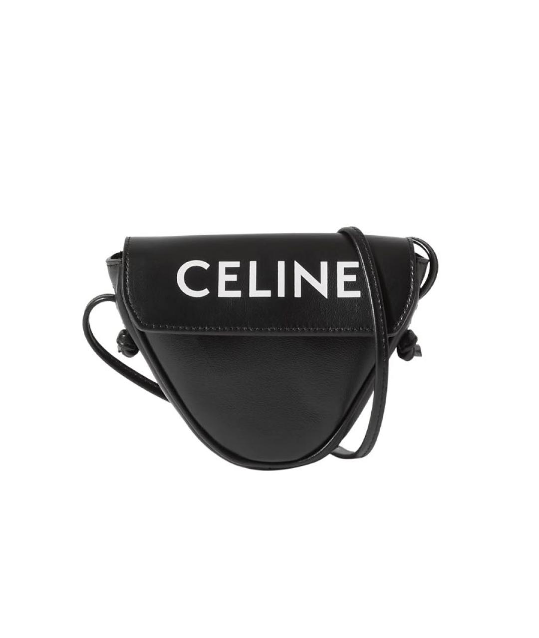 CELINE PRE-OWNED Черная кожаная сумка на плечо, фото 1
