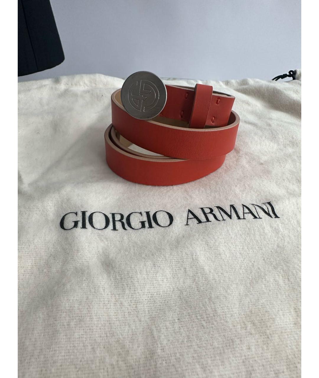 GIORGIO ARMANI Оранжевая тканевая сумка через плечо, фото 7
