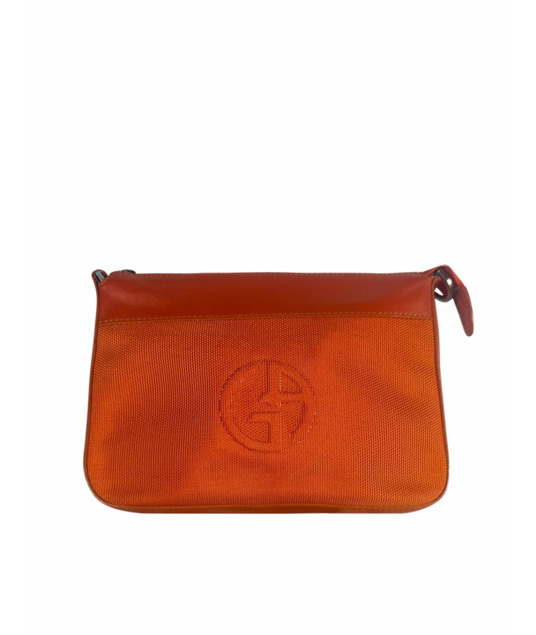 GIORGIO ARMANI Оранжевая тканевая сумка через плечо, фото 1