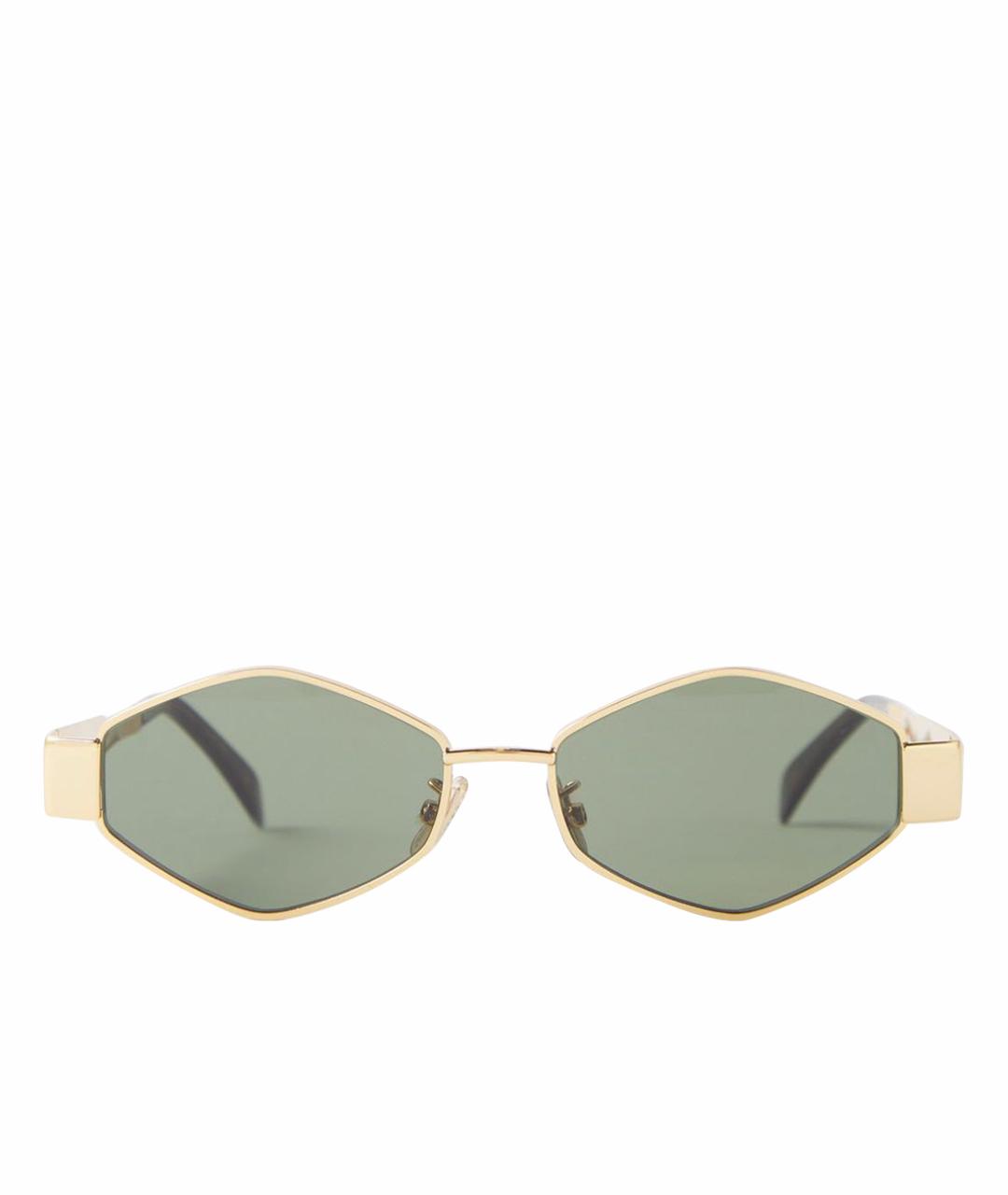 CELINE Золотые металлические солнцезащитные очки, фото 1