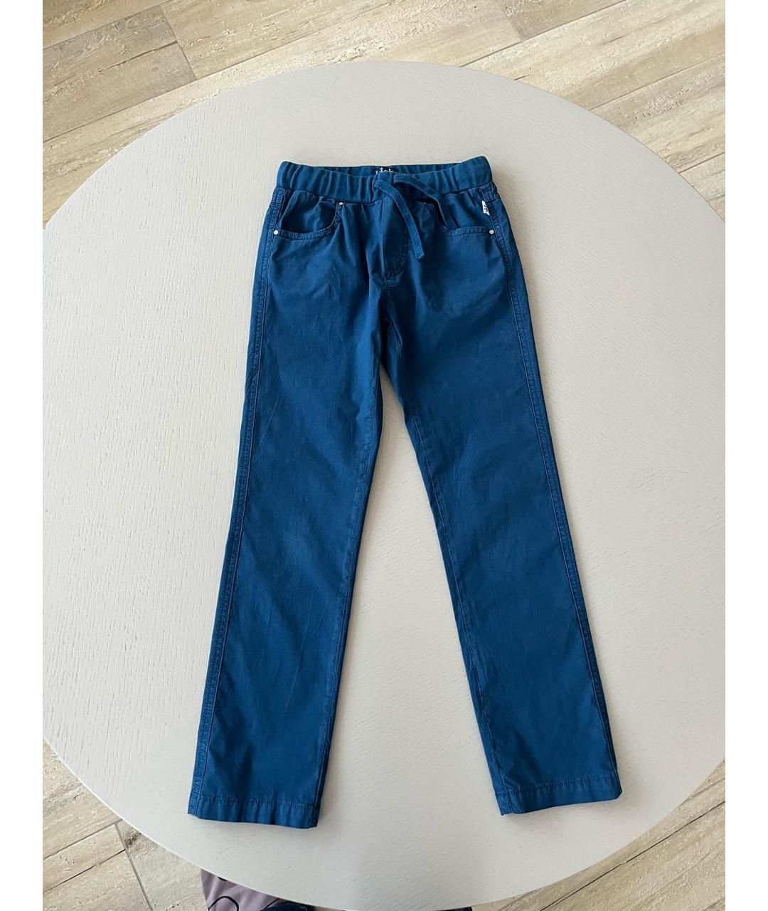 IL GUFO Синие хлопковые брюки и шорты, фото 4