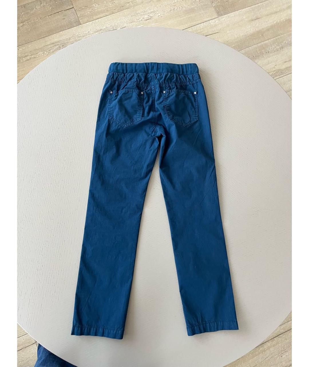IL GUFO Синие хлопковые брюки и шорты, фото 2