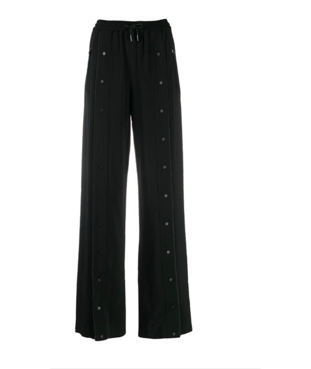 KARL LAGERFELD Черные вискозные брюки широкие, фото 5