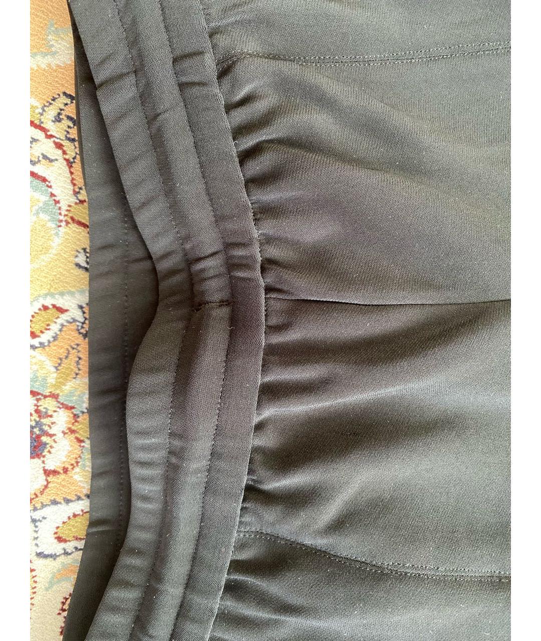 KARL LAGERFELD Черные вискозные брюки широкие, фото 4