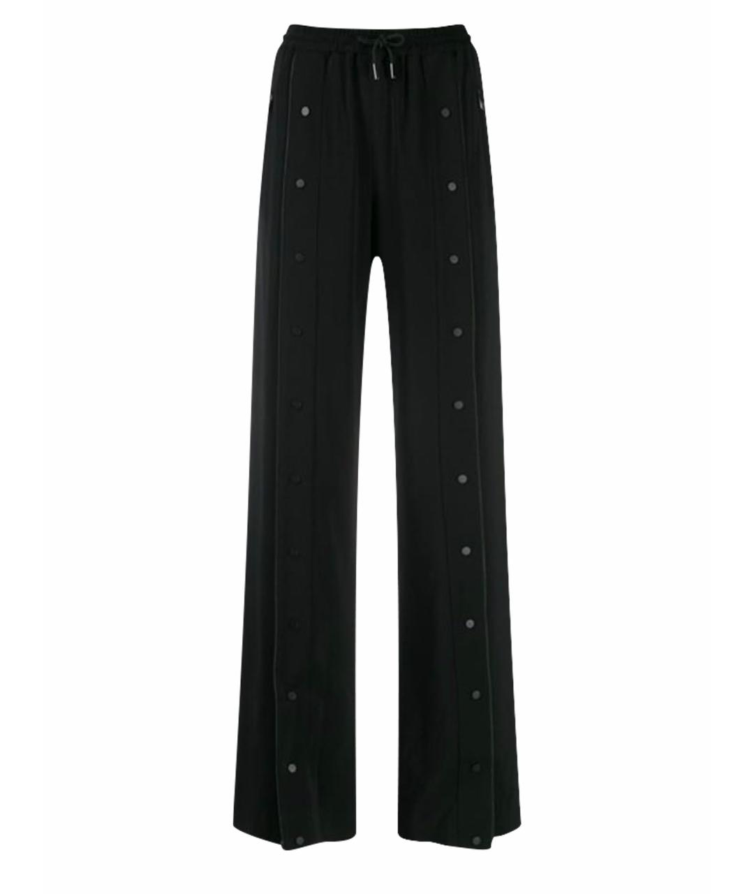 KARL LAGERFELD Черные вискозные брюки широкие, фото 1