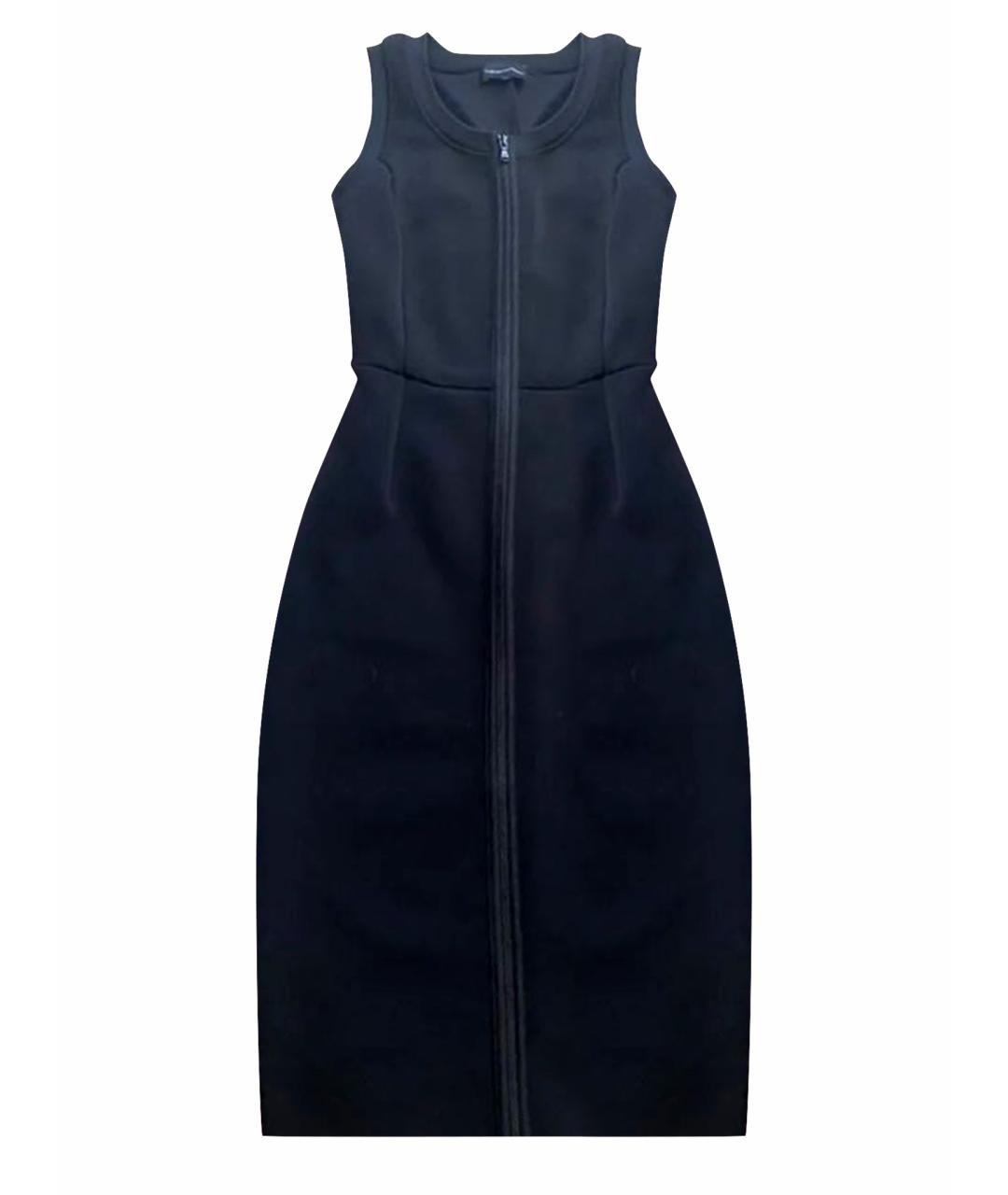 EMPORIO ARMANI Черное полиэстеровое повседневное платье, фото 1