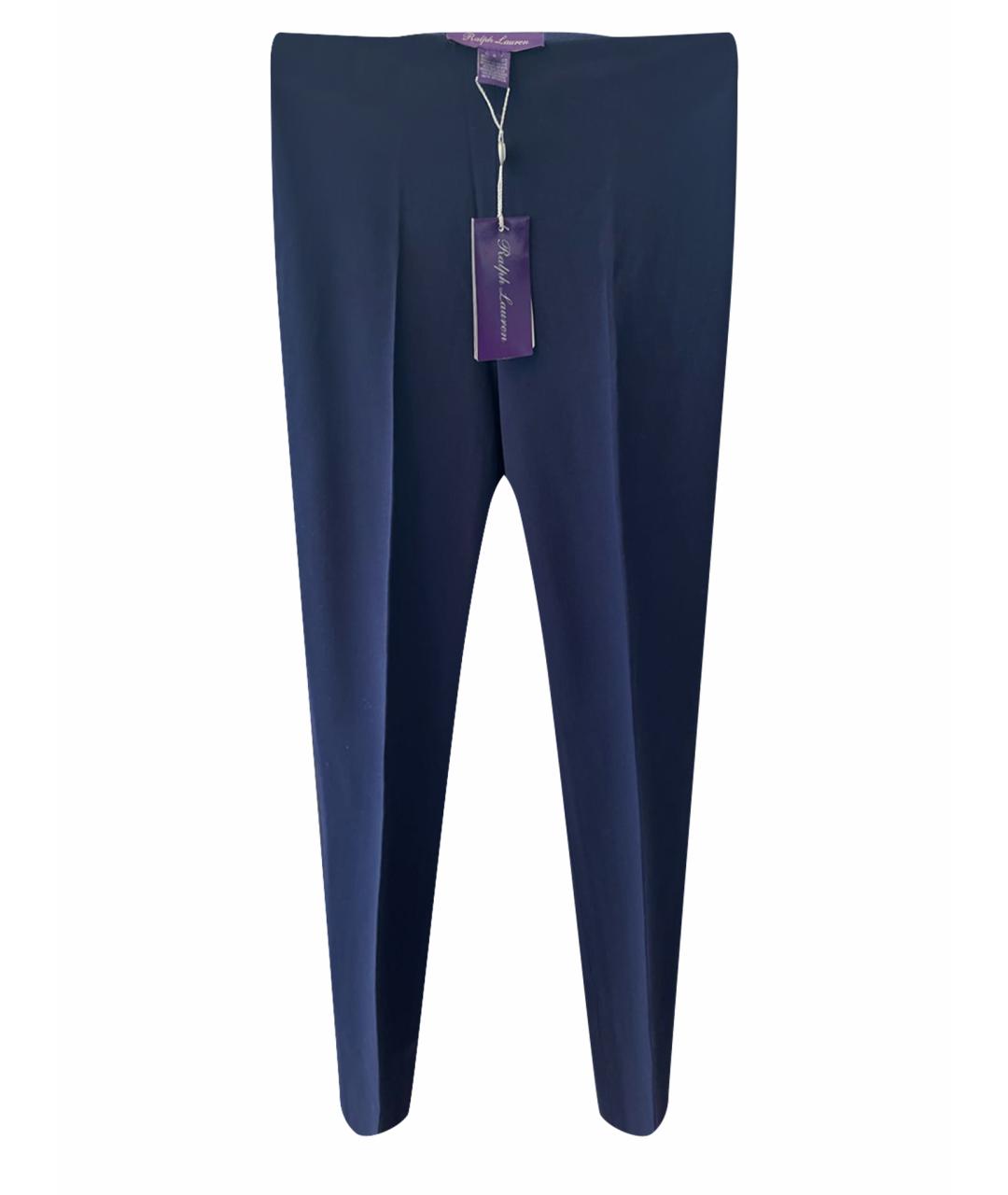 RALPH LAUREN Темно-синие шерстяные брюки узкие, фото 1