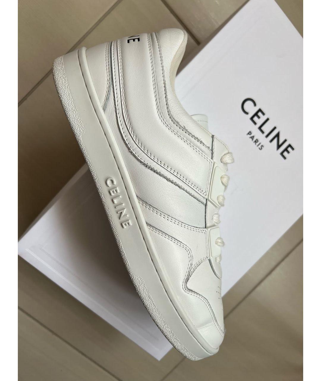 CELINE PRE-OWNED Белые кожаные кеды, фото 5