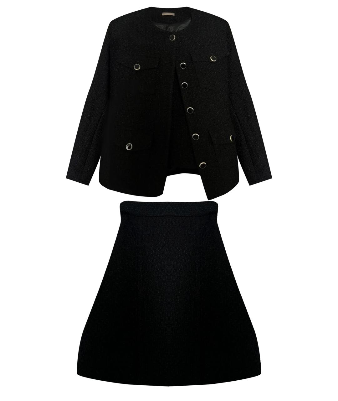 12 STOREEZ Черный твидовый костюм с юбками, фото 1