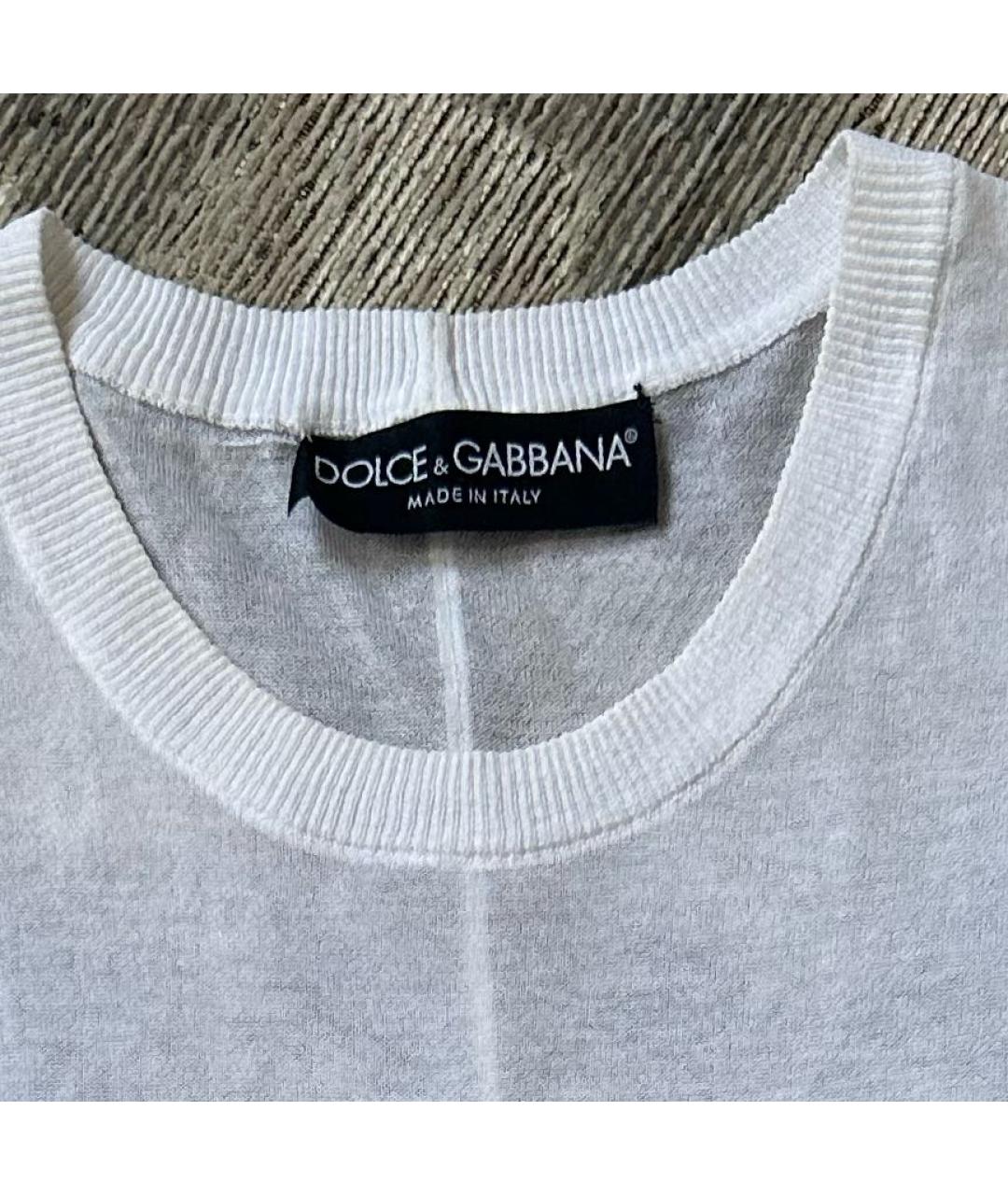 DOLCE&GABBANA Белая полиамидовая майка, фото 3