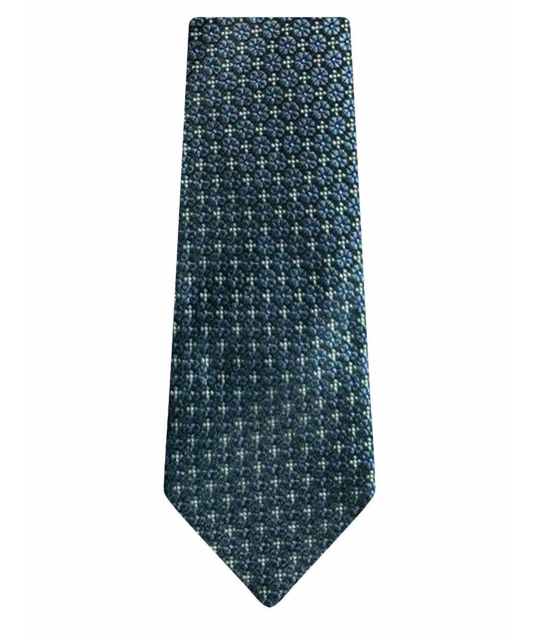 ERMENEGILDO ZEGNA Синий шелковый галстук, фото 1