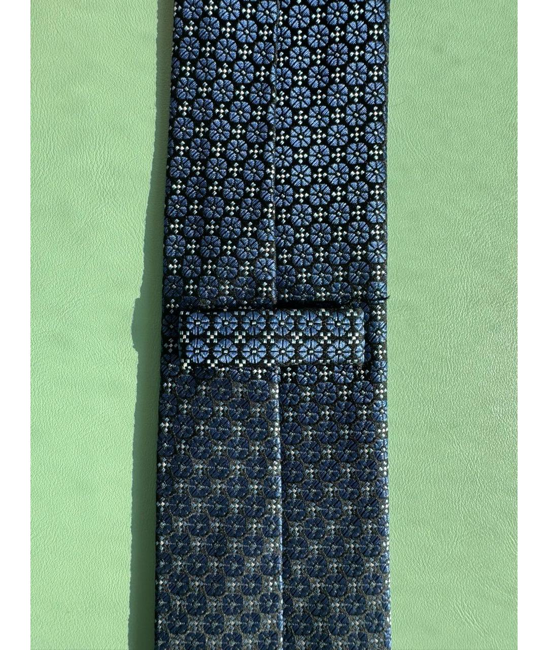 ERMENEGILDO ZEGNA Синий шелковый галстук, фото 3