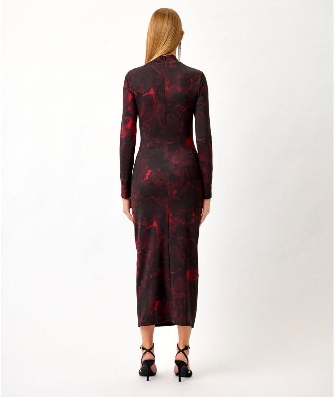 HUGO BOSS Бордовое полиамидовое повседневное платье, фото 2
