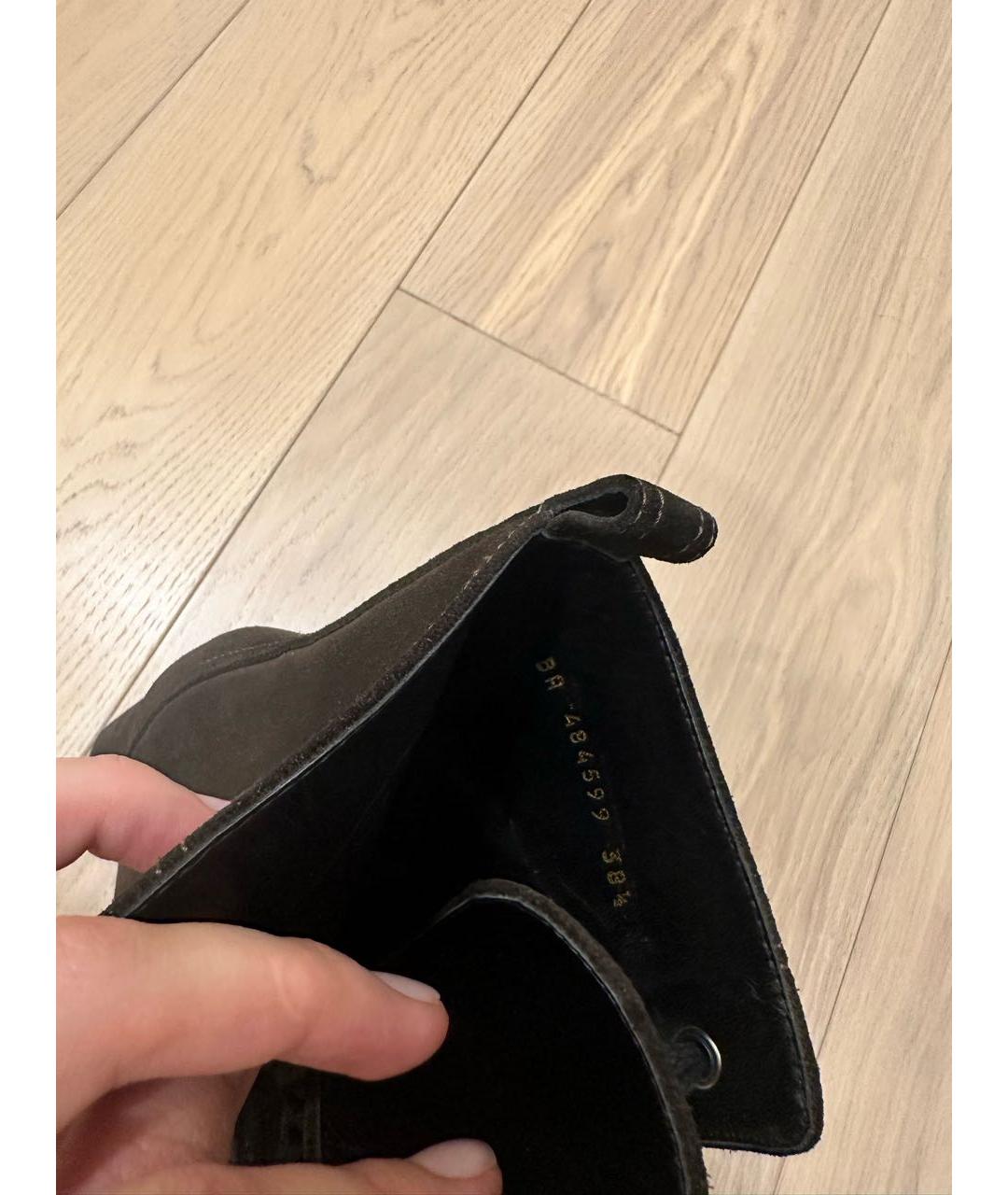 SAINT LAURENT Хаки замшевые ботинки, фото 5