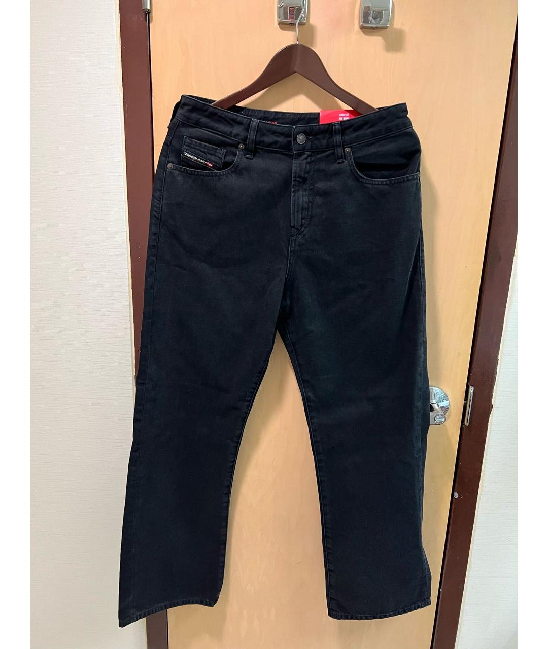 DIESEL Черные хлопковые прямые джинсы, фото 4