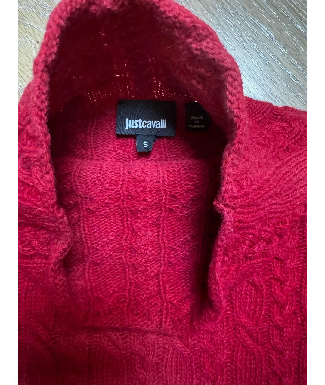 JUST CAVALLI Красный шерстяной джемпер / свитер, фото 7